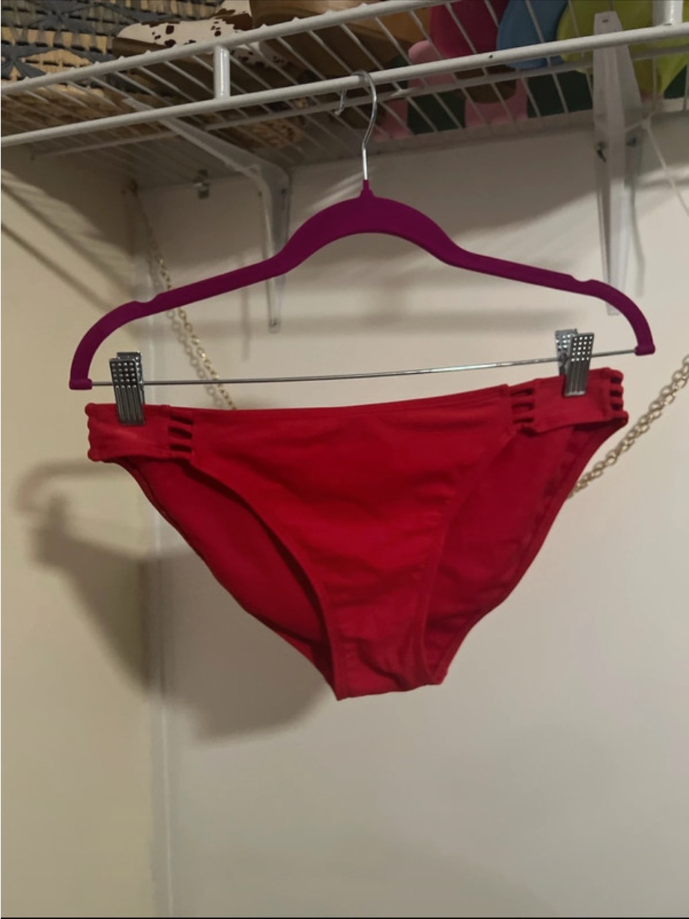 No Boundaries Red Women's Bikini Bottom